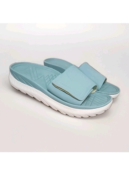 Vionic Shoes - Vionic Rejuvenate Recovery Slide Sandals Teal Blue Men 10.5 Women 12 Adjustable